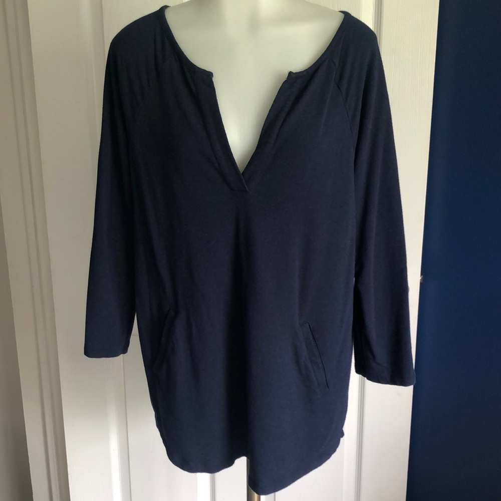 Lilly Pulitzer Navy Tunic Top Sz M